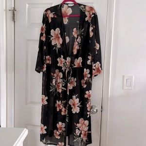 Siren Lily Floral Kimono- Plus Size 3x